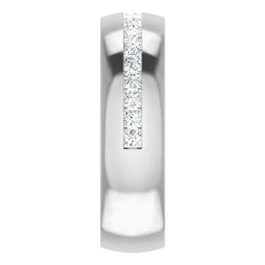 2mm/2.40ct Princess Channel Set Moissanite Mens Band