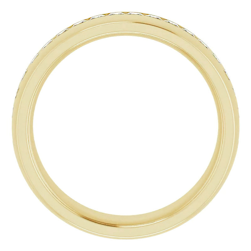 2mm/2.40ct Princess Channel Set Moissanite Mens Band