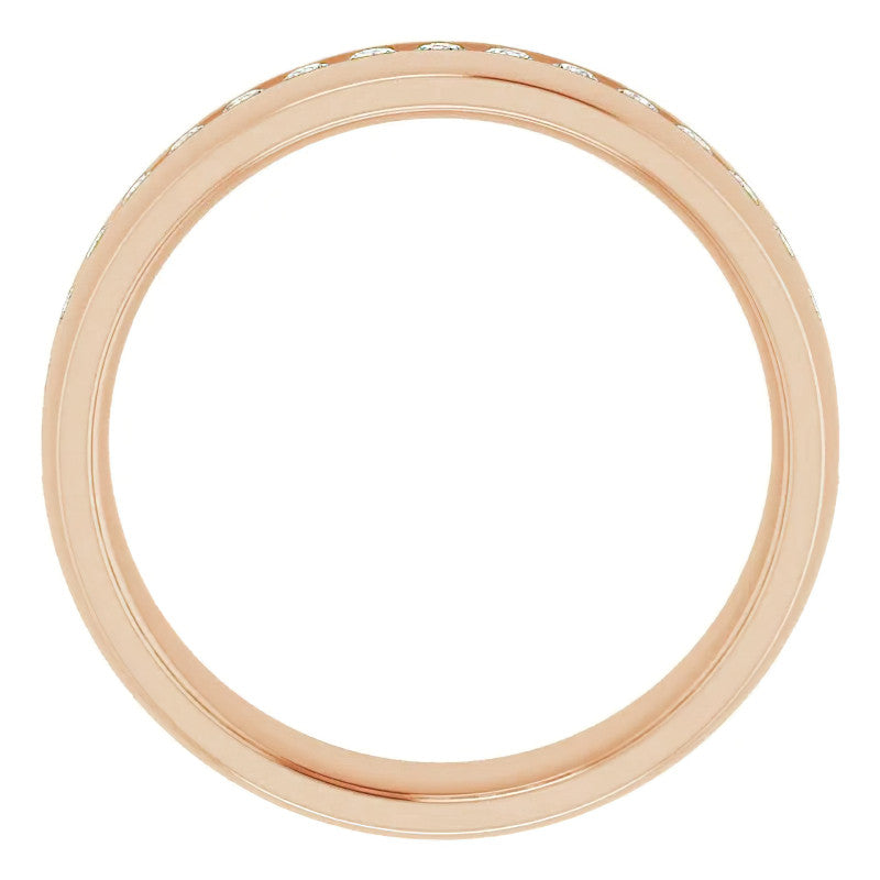 2mm/0.57ct Round Channel Set Moissanite Mens Band