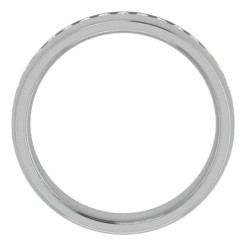 2mm/0.57ct Round Channel Set Moissanite Mens Band