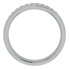 2mm/0.57ct Round Channel Set Moissanite Mens Band