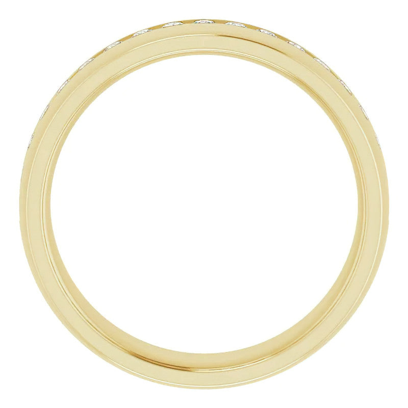 2mm/0.57ct Round Channel Set Moissanite Mens Band