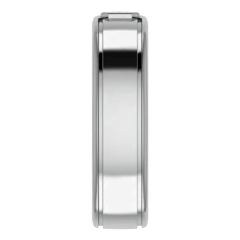 5x3/0.27ct Emerald Bezel Set Moissanite Mens Ring