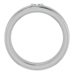 3.5mm/0.27ct Princess Bezel Set Moissanite Mens Ring