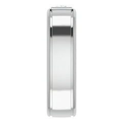 3.5mm/0.27ct Princess Bezel Set Moissanite Mens Ring