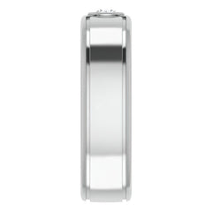 3.5mm/0.15ct Round Bezel Set Moissanite Mens Ring