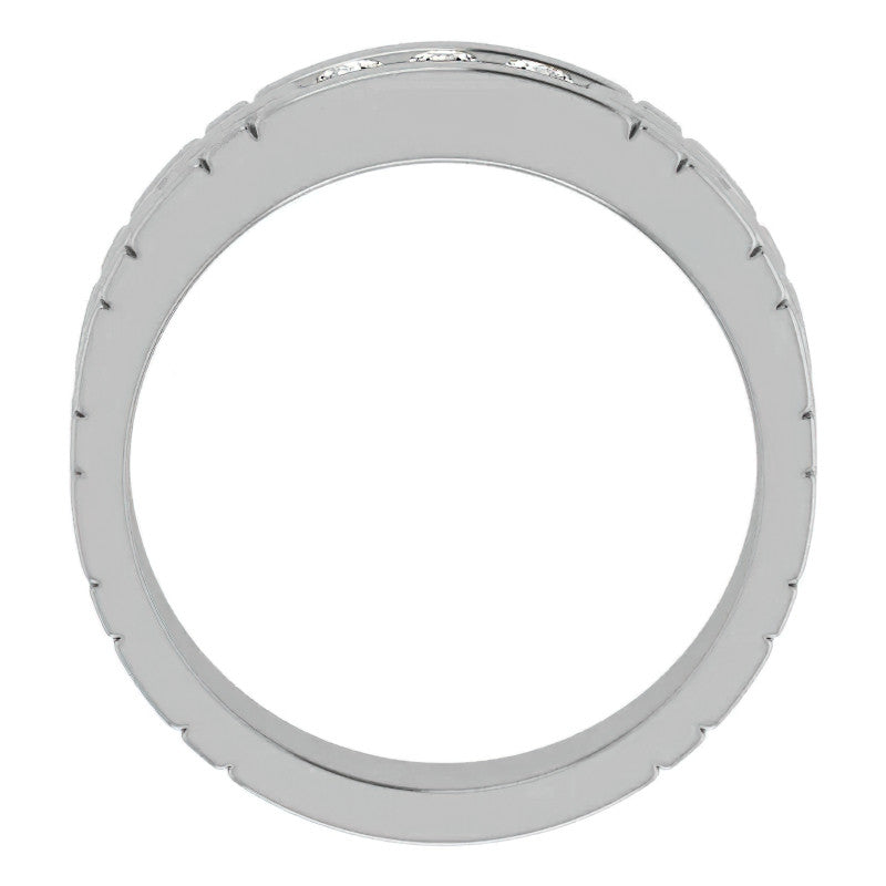 3mm/0.30ct Patterned Moissanite Mens Ring