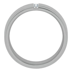 2mm/0.36ct Princess Channel Set Moissanite Mens Ring