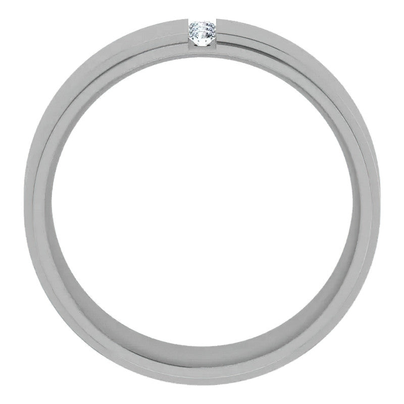 2mm/0.09ct Round Channel Set Moissanite Mens Ring
