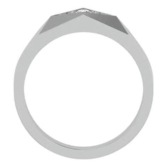 0.13ct Geometric Moissanite Mens Ring