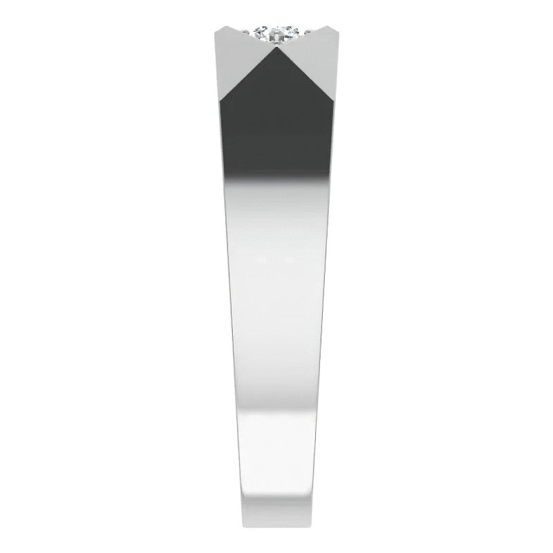 0.13ct Geometric Moissanite Mens Ring
