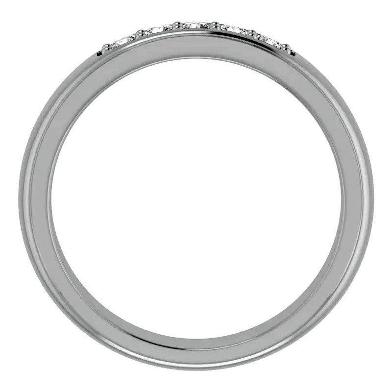 2.5mm/0.36ct Prong Set Round Brilliant Moissanite Mens Ring