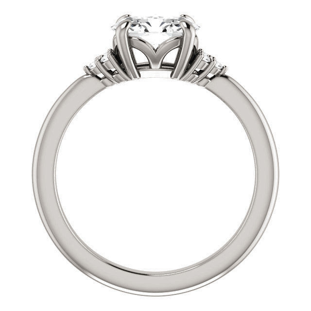 Oval East-West Moissanite Engagement Ring