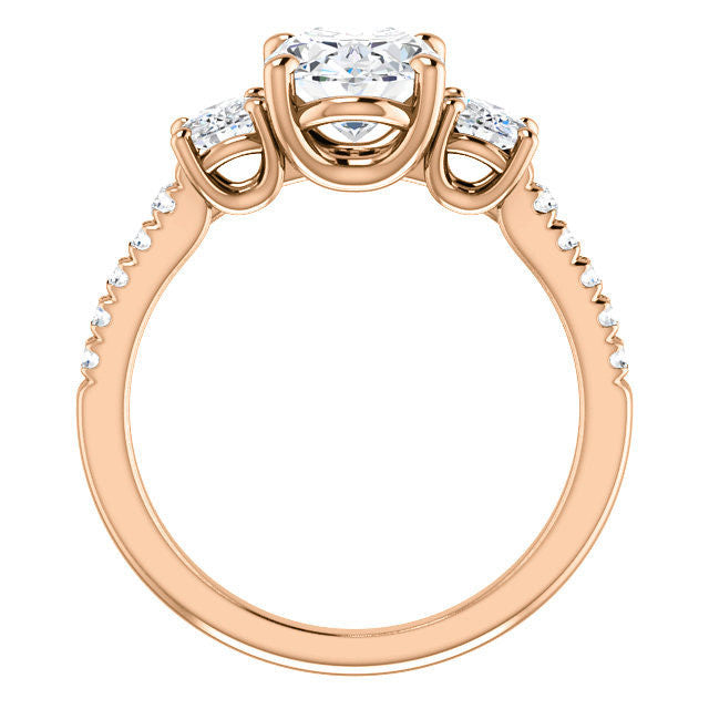 Oval cut Moissanite Engagement Ring