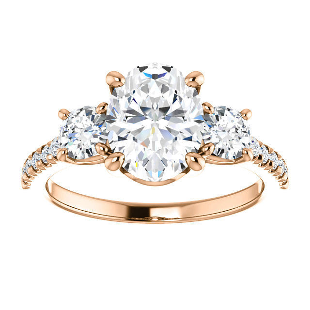 Oval cut Moissanite Engagement Ring