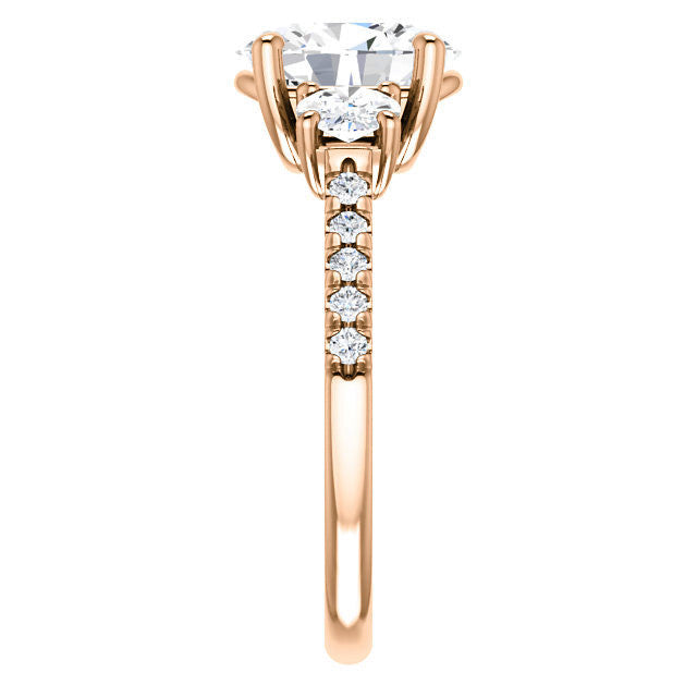 Oval cut Moissanite Engagement Ring
