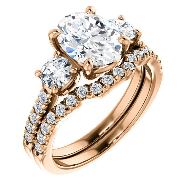 Oval cut Moissanite Engagement Ring