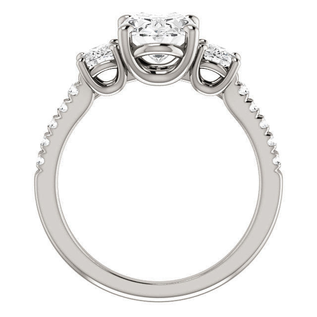 Oval cut Moissanite Engagement Ring