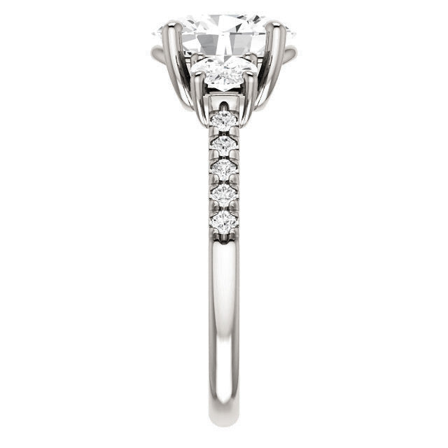 Oval cut Moissanite Engagement Ring