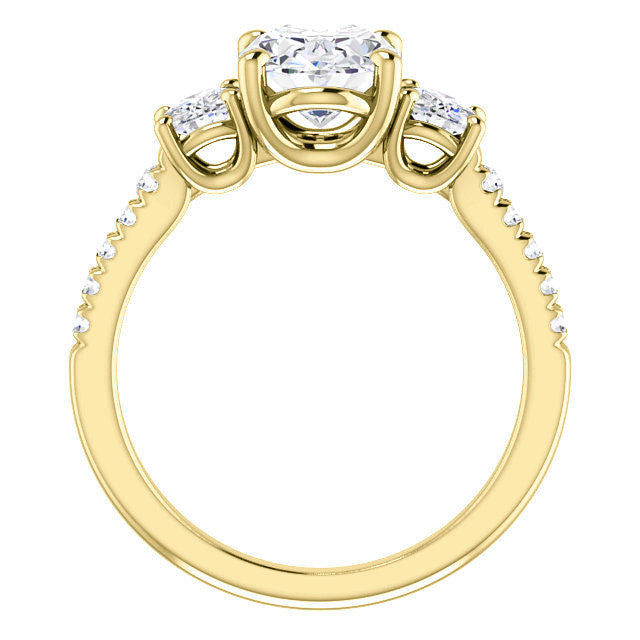 Oval cut Moissanite Engagement Ring