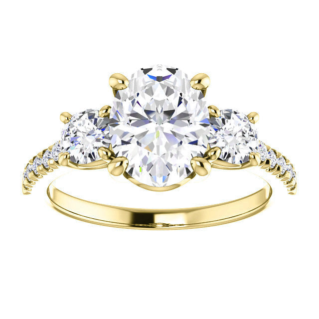 Oval cut Moissanite Engagement Ring