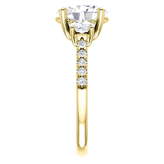 Oval cut Moissanite Engagement Ring