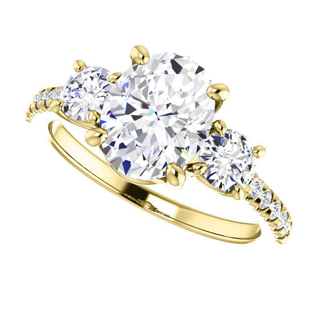 Oval cut Moissanite Engagement Ring