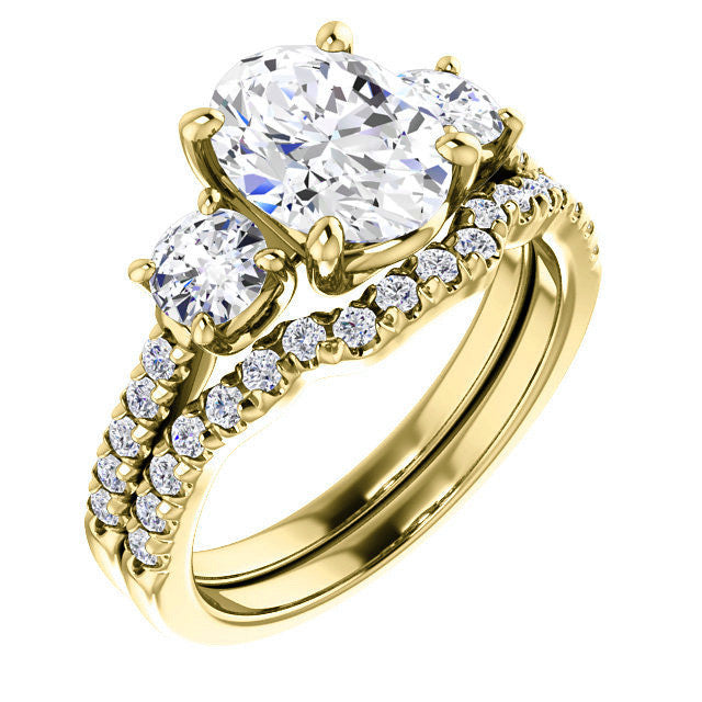 Oval cut Moissanite Engagement Ring