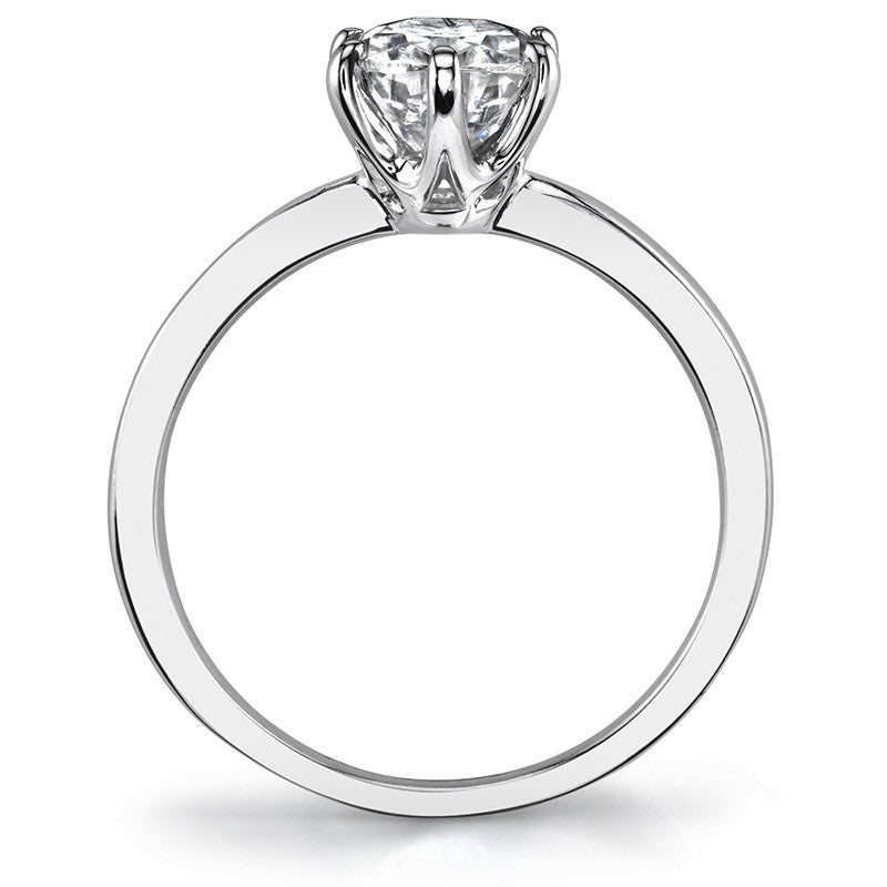 1.5mm Petite Oval Moissanite Solitaire Ring