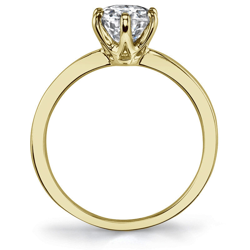 1.5mm Petite Oval Moissanite Solitaire Ring