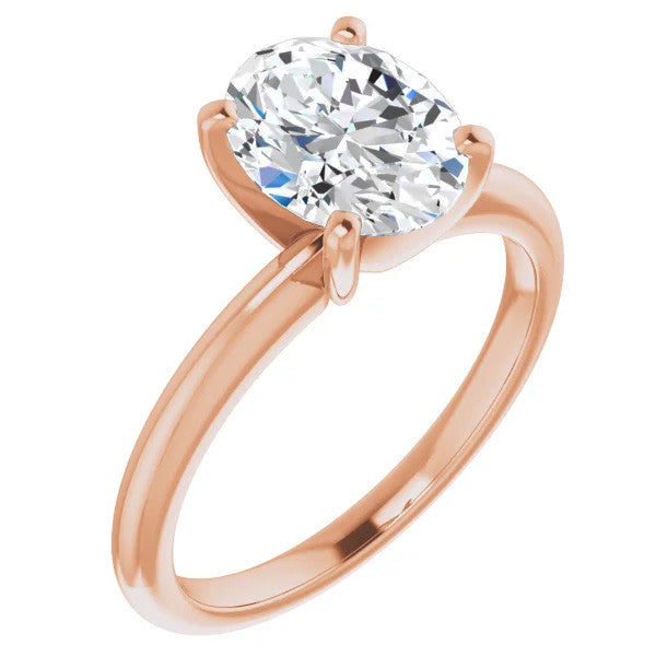 Oval cut Moissanite Solitaire Ring