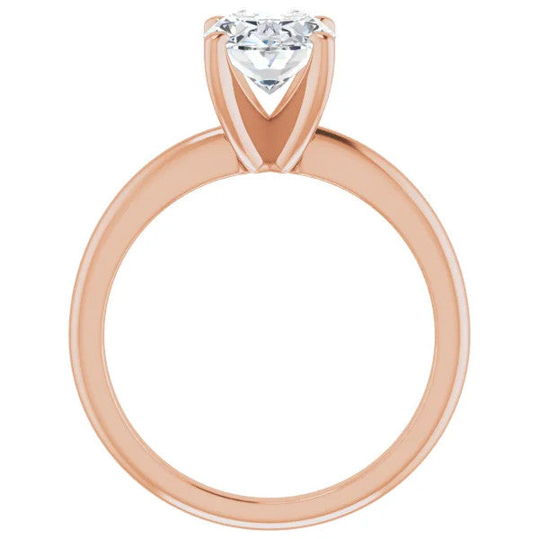 Oval cut Moissanite Solitaire Ring
