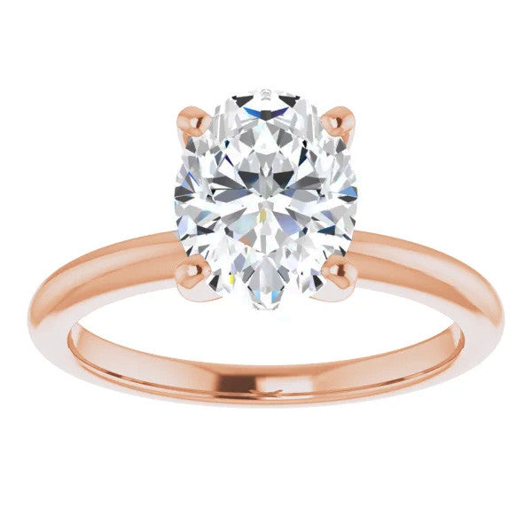 Oval cut Moissanite Solitaire Ring
