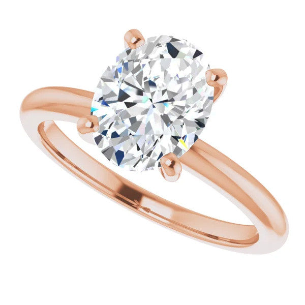 Oval cut Moissanite Solitaire Ring