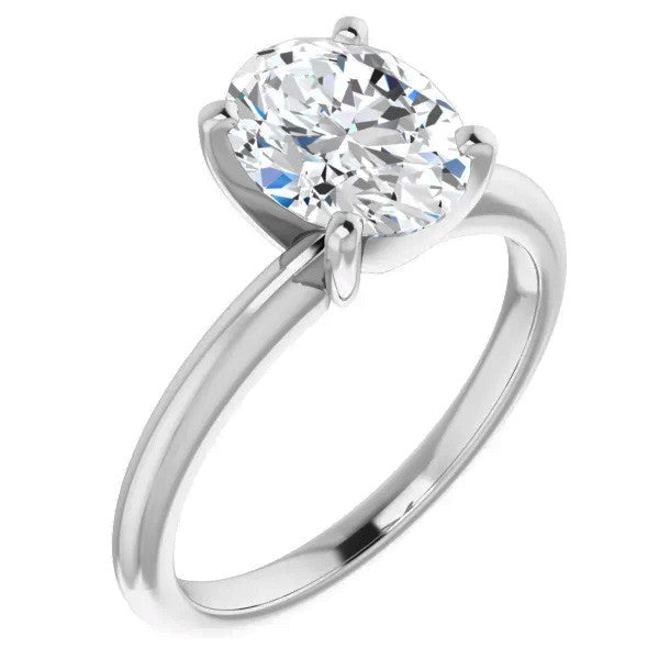 Oval cut Moissanite Solitaire Ring