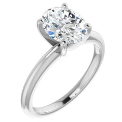 Oval cut Moissanite Solitaire Ring