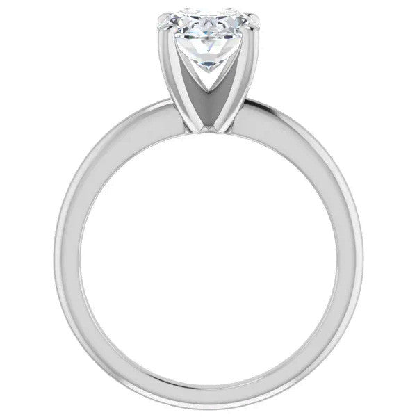 Oval cut Moissanite Solitaire Ring