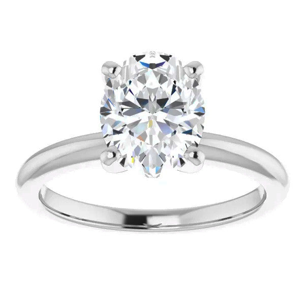 Oval cut Moissanite Solitaire Ring