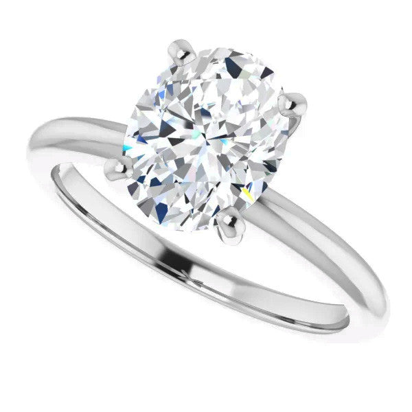 Oval cut Moissanite Solitaire Ring