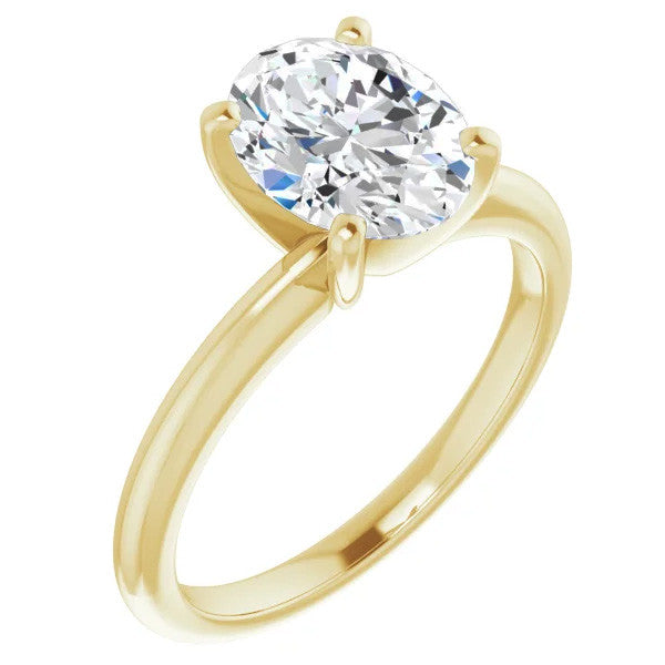 Oval cut Moissanite Solitaire Ring