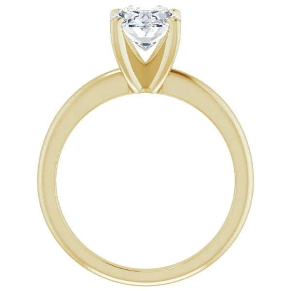 Oval cut Moissanite Solitaire Ring
