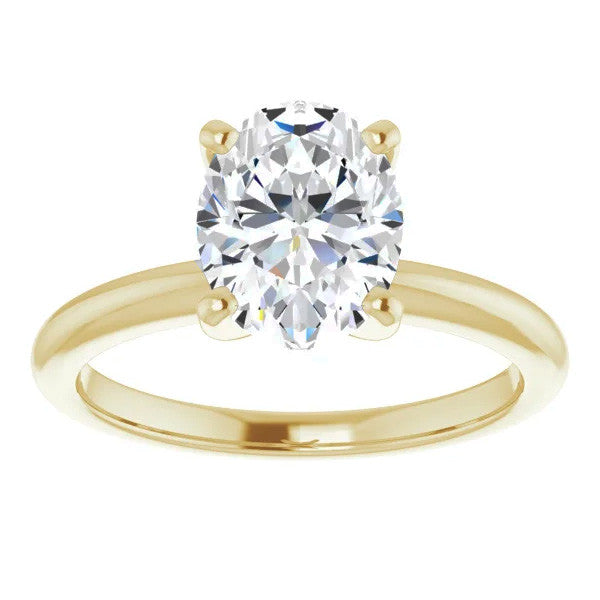 Oval cut Moissanite Solitaire Ring