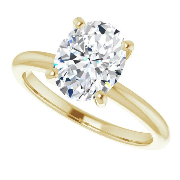 Oval cut Moissanite Solitaire Ring