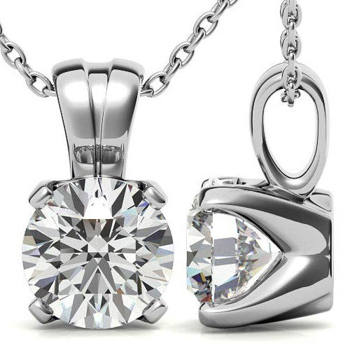 Round Solstice Moissanite Solitaire Pendant