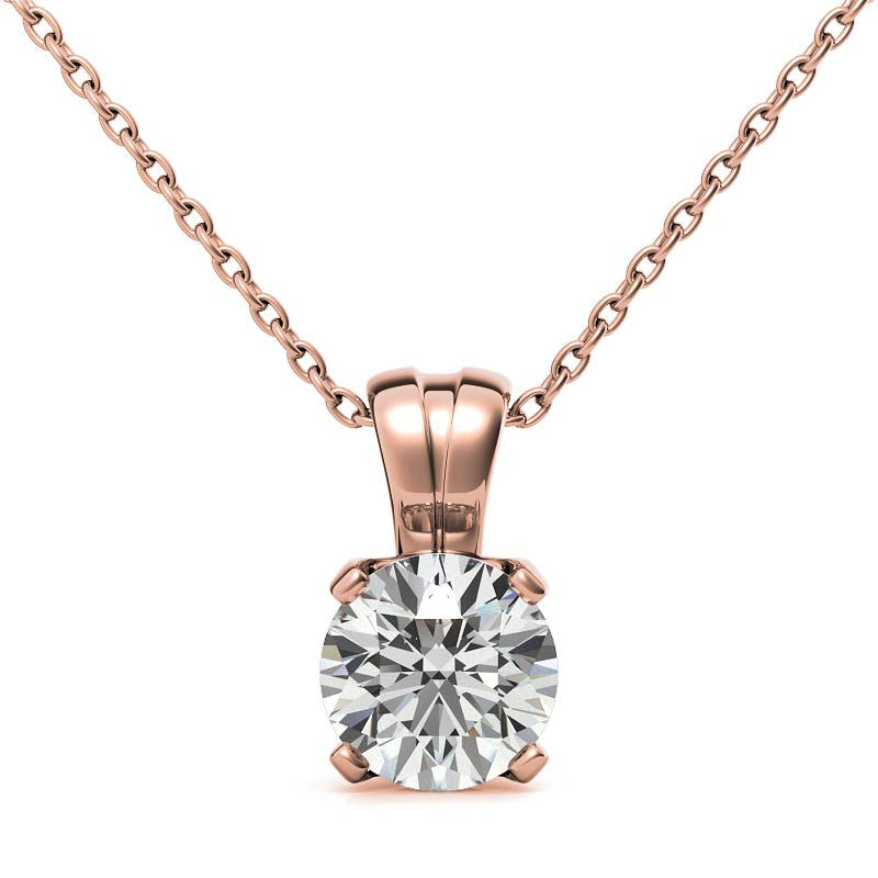 Round Solstice Moissanite Solitaire Pendant