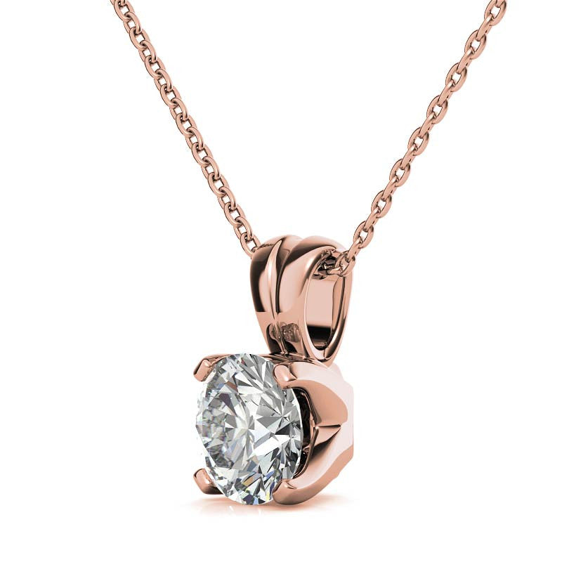Round Solstice Moissanite Solitaire Pendant
