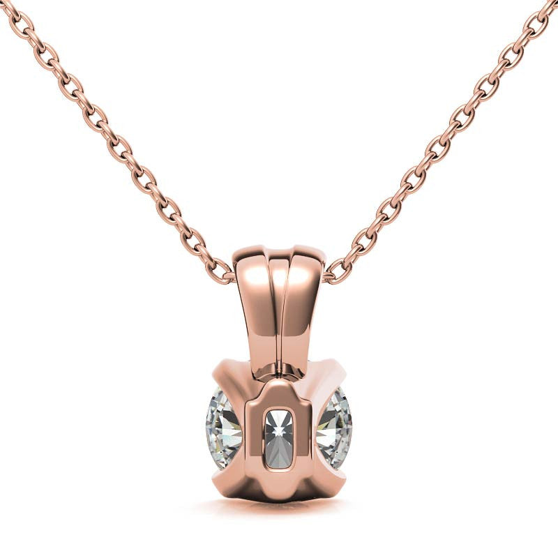 Round Solstice Moissanite Solitaire Pendant