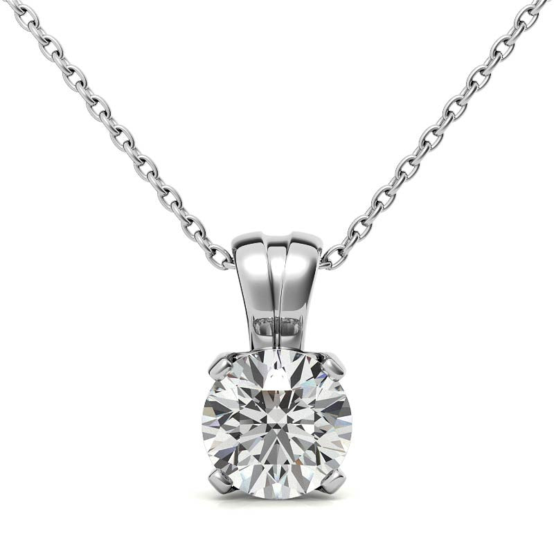 Round Solstice Moissanite Solitaire Pendant
