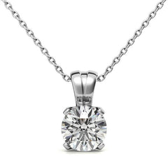 Round Solstice Moissanite Solitaire Pendant