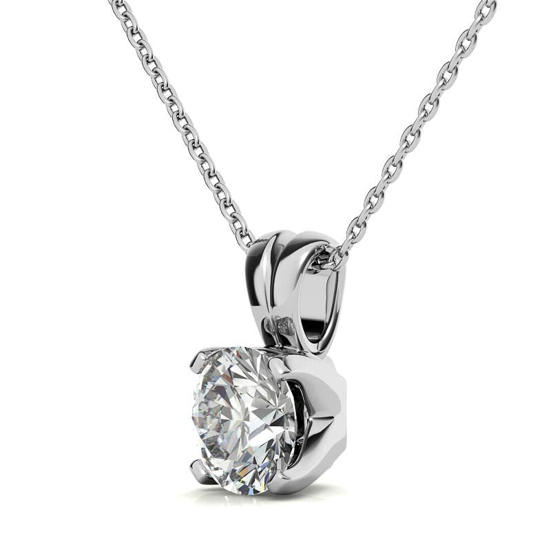 Round Solstice Moissanite Solitaire Pendant